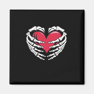 Herz in den Skeletthandschuhen Classic Magnet