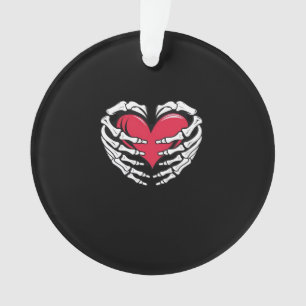 Herz in den Skeletthandschuhen Classic Ornament