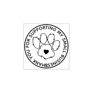 Herz in der Mitte der Hundehütte Gummistempel