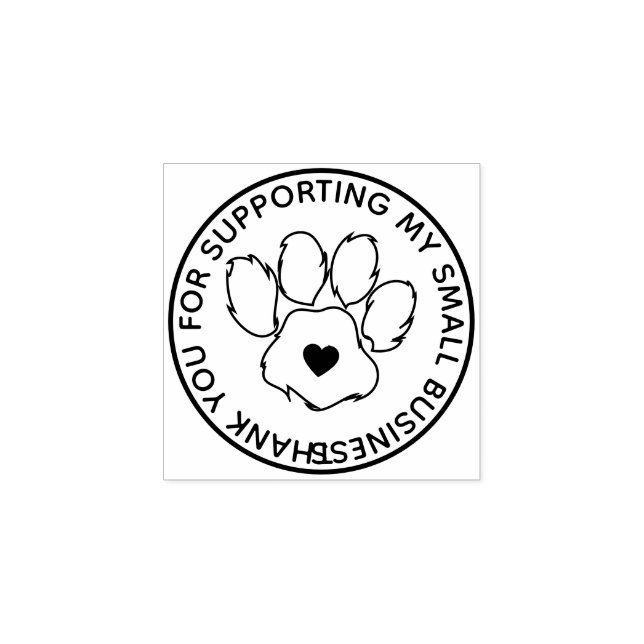 Herz in der Mitte der Hundehütte Gummistempel (Prägung)