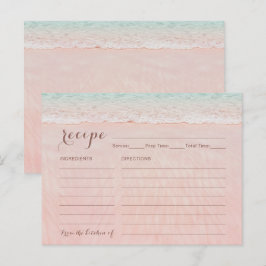 Herz in der Sand Beach Brautparty Rezept Card Postkarte