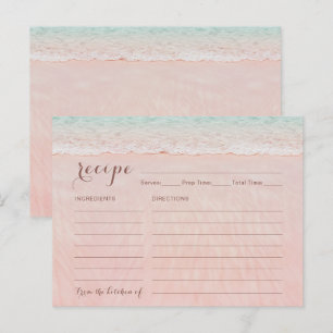 Herz in der Sand Beach Brautparty Rezept Card Postkarte