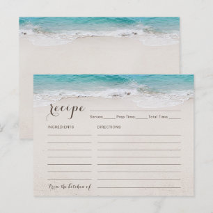Herz in der Sand Beach Brautparty Rezept Card Postkarte