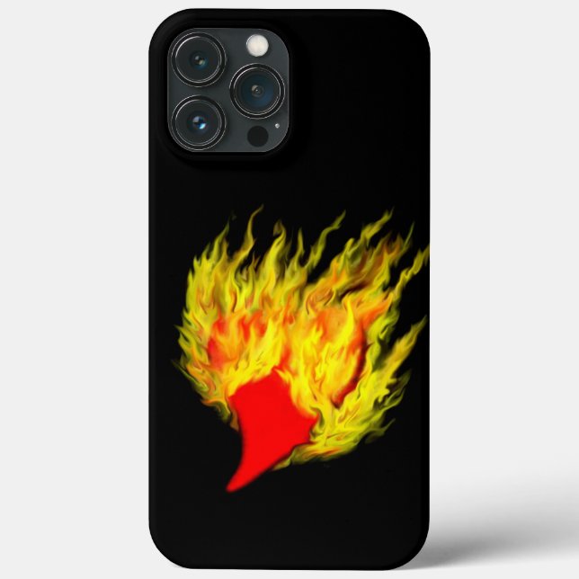 Herz in Flammen Case-Mate iPhone Hülle (Rückseite)