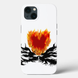Herz in Flammen iPhone 13 Hülle