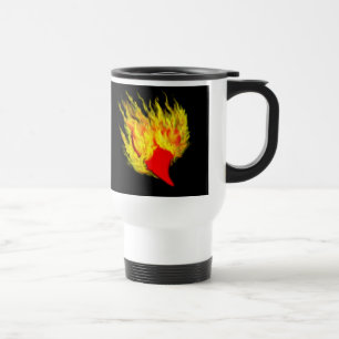Herz in Flammen Reisebecher