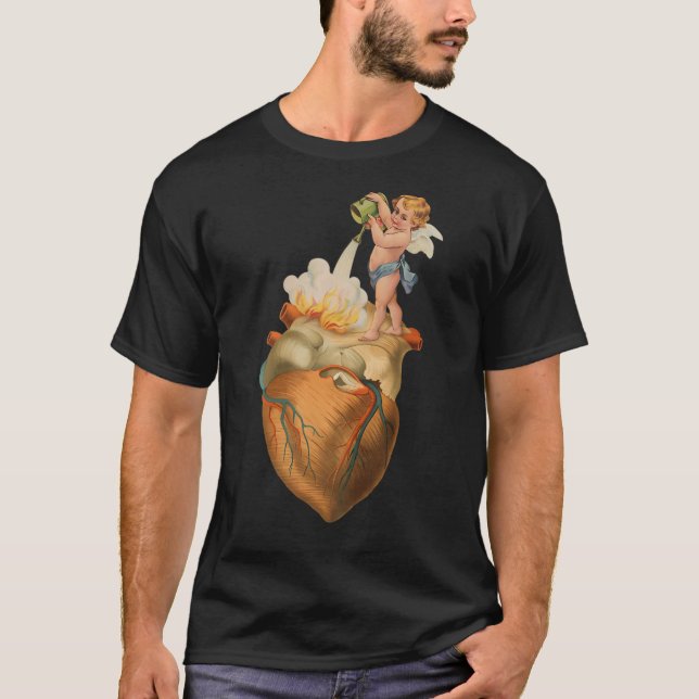 Herz in Flammen T-Shirt (Vorderseite)