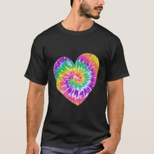 Herz in Gefärbte Krawatte T-Shirt