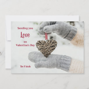 Herz-in-Hand-Valentinstag-Karte Einladung