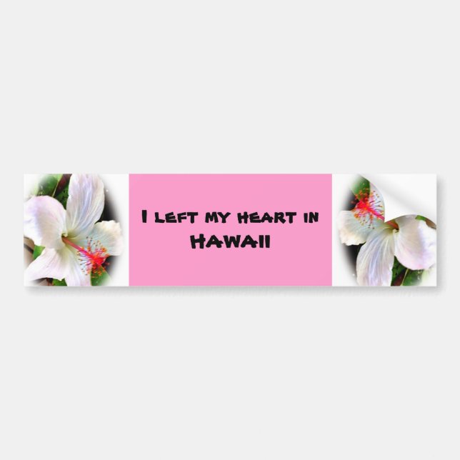Herz in Hawaii Autoaufkleber (Vorne)