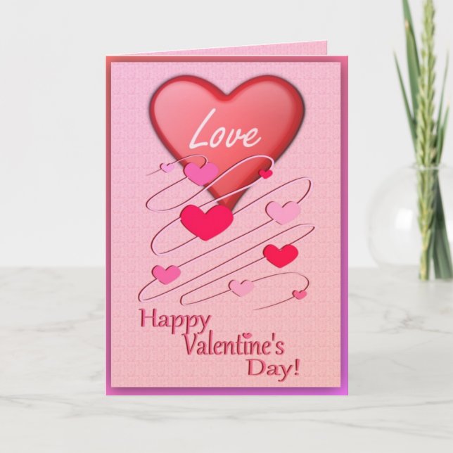 Herz in Liebe Feiertagskarte (Vorderseite)