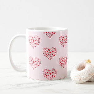 Herz in Punkten Kaffeetasse