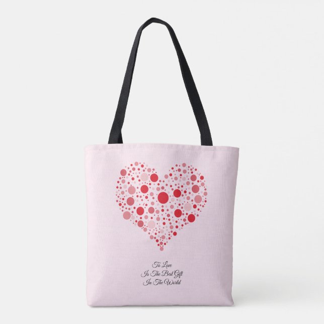 Herz in Punkten Tasche (Rückseite)