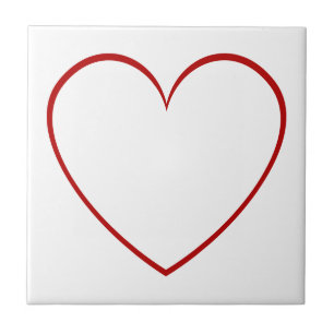 Herz in Rot - oder wählen Sie Ihre eigenen Farben Fliese