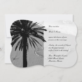 Herz in Sand Tropical Strand Hochzeit Einladungen