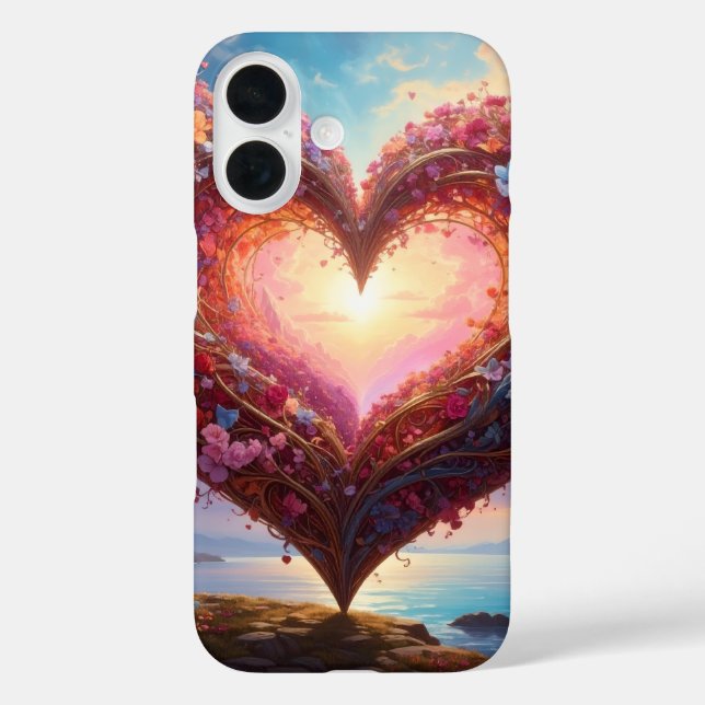 Herz iPhone 16 Hülle (Rückseite)
