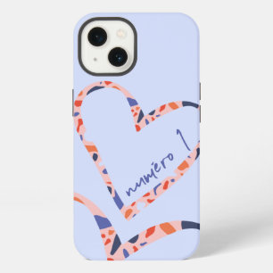 Herz iPhone-Hülle, Französisch, Blau, Luxus, Liebe iPhone Hülle