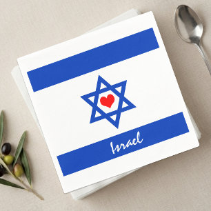 Herz Israels Servietten, patriotisch, israelische Serviette