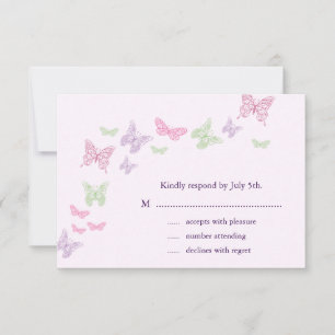 Herz ist ein Flutter UAWG (lila) RSVP Karte