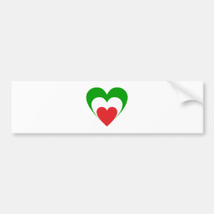 Herz Italien heart Italy Italia Autoaufkleber