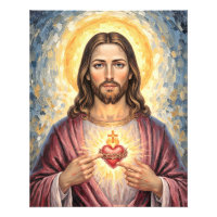 Herz-Jesu-Goldrahmenmalerei Impasto
