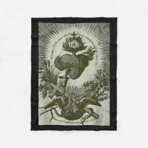 Herz-Jesu-Kelch und antik katholisch Fleecedecke
