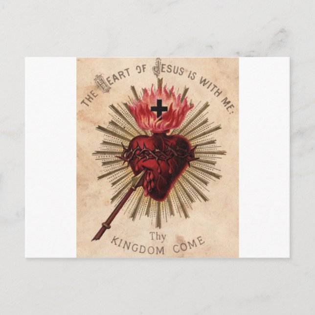 Herz Jesu (klein) Postkarte (Vorderseite)