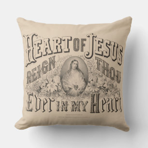 Herz-Jesu religiöse vintage katholische Kissen