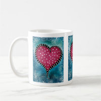Herz-Kaffee-Tasse Rosa Blau Niedlich
