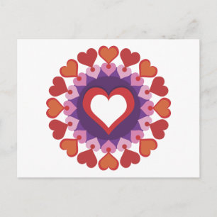 Herz Kaleidoskop Postkarte