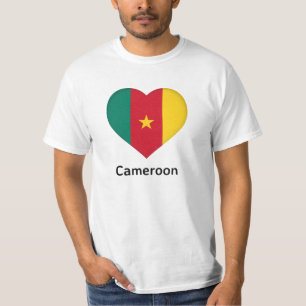 Herz - Kamerun-Flagge T-Shirt