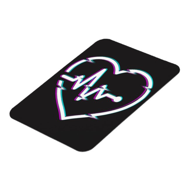 Herz Karo Flexibles Foto Magnet (Linke Seite)