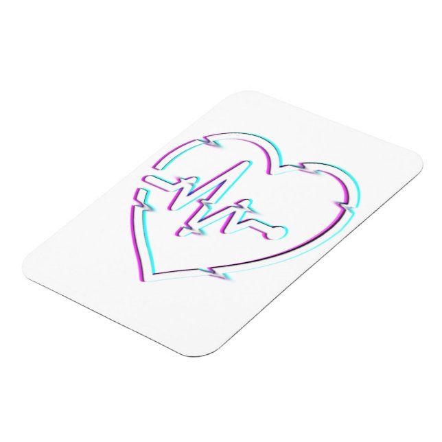 Herz Karo Flexibles Foto Magnet (Linke Seite)