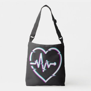Herz-Karo-Multiprint-Tasche Tragetaschen Mit Langen Trägern