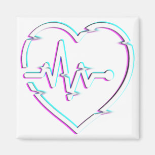 Herz Karo Square Magnet