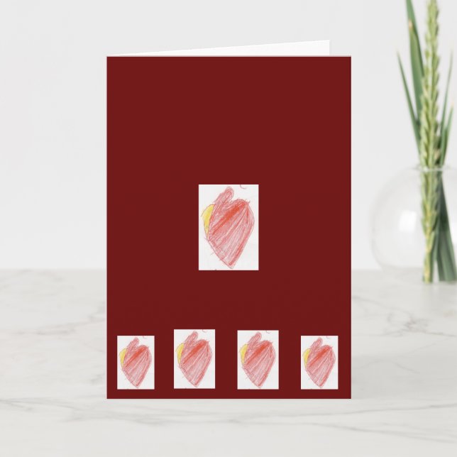 Herz-Karte Feiertagskarte (Vorderseite)