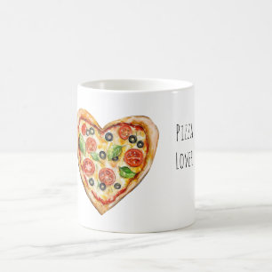 Herz Käse Gemüse Pizza Kaffeetasse