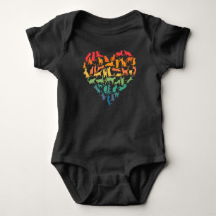 Herz Katzen Katze Lover Farbige Haustiere Baby Strampler