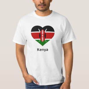 Herz - Kenia-Flagge T-Shirt