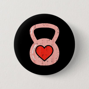 Herz-Kettlebell-Gym-Fitness Valentinstag Männer Fr Button