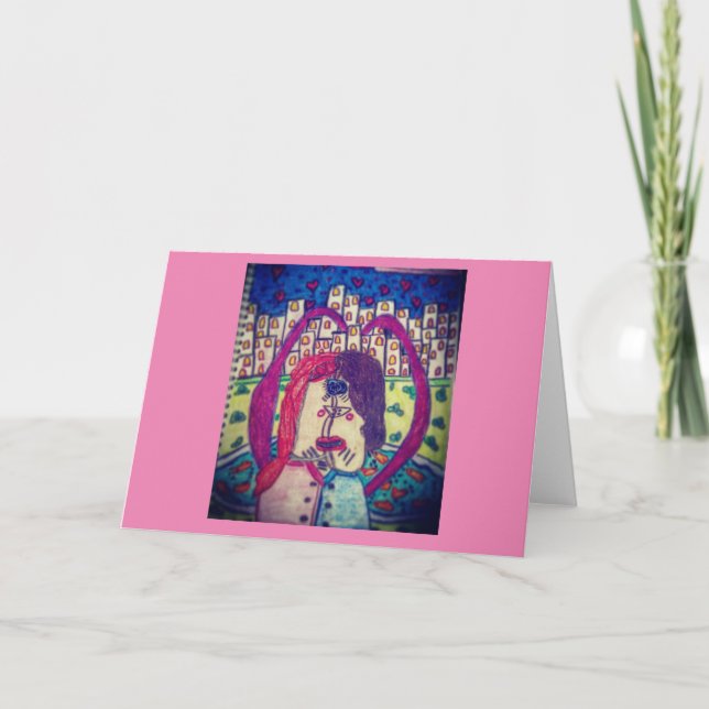 Herz Kissful Note card BY: Katie Yonker Karte (Vorderseite)