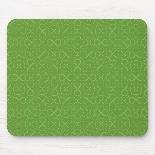 Herz-Klee-Muster Mousepad (Vorne)