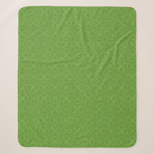 Herz-Klee-Muster Sherpadecke (Vorderseite)