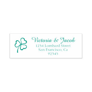 Herz-Kleeblatt St. Patrick's Day Wedding Permastempel