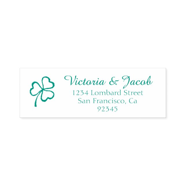 Herz-Kleeblatt | St. Patrick's Day Wedding Permastempel (Design)