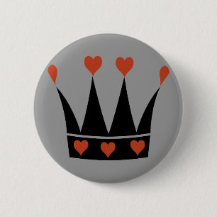 Herz-Königin-Krone Button
