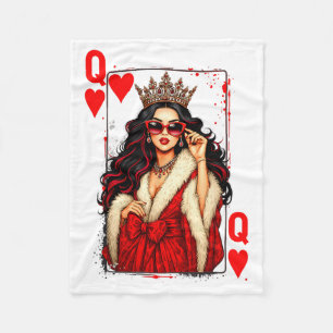 Herz-Königin-Spielkarte Liebes-Valentins-Outfit  Fleecedecke