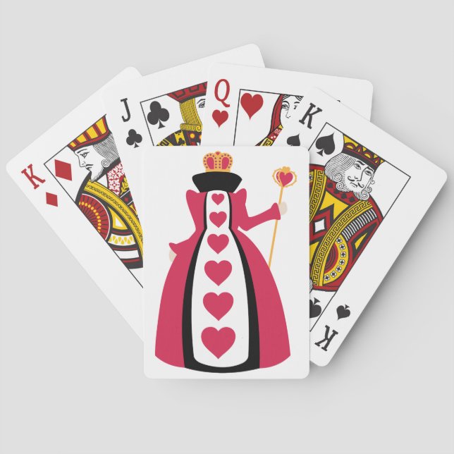 Herz-Königin Spielkarten (Rückseite)