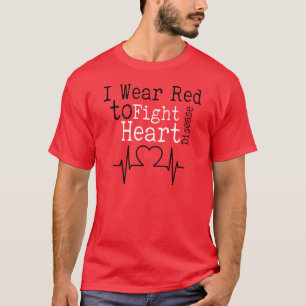 Herz-Krankheits-Bewusstseins-Abnutzungs-rotes T-Shirt