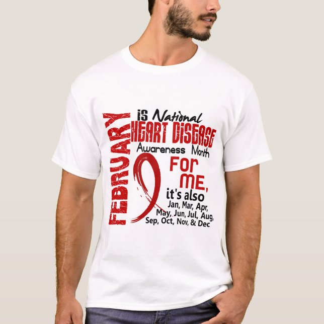 Herz-Krankheits-Bewusstseins-Monat jeder Monat für T-Shirt (Vorderseite)